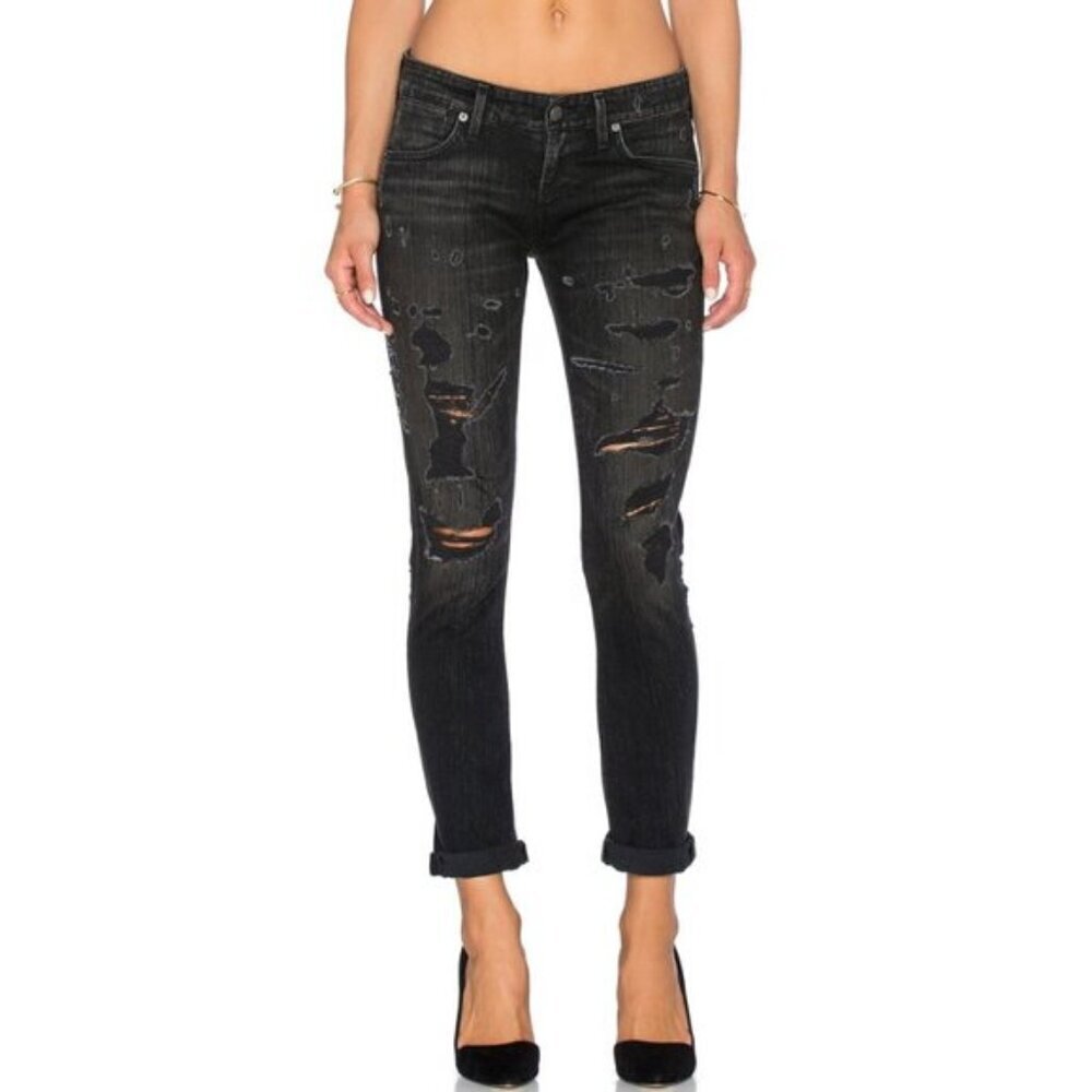 Agolde Chloe Low Rise Slim In Liverpool Size 25